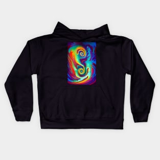 Vibrant Spiral Kids Hoodie